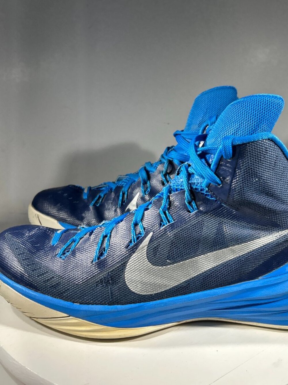 Nike Hyperdunk TB Mens Basketball Shoes Size 11.5 Blue Silver Dunk Sneakers 2014